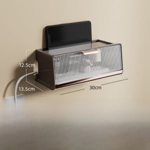 Hộp Đựng Thiết Bị Mạng Không Dây Gắn Tường Router Storage Box TV Box Không Cần Khoan Kệ Để Đồ Cho Thiết Bị Cáp