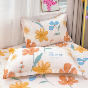 Pure Cotton Pillowcase And Core Set Large Size Diagonal Pattern Nordic Style for Single Person Household Use Double Sided Cover