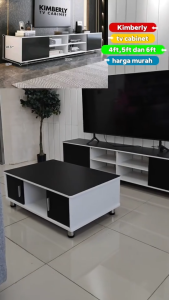 F&F : Kimberly 6ft TV Cabinet | 4ft/5ft/6ft TV Kabinet | Modern Minimalist TV Cabinet | TV Console | Rak TV | Almari TV | Meja TV