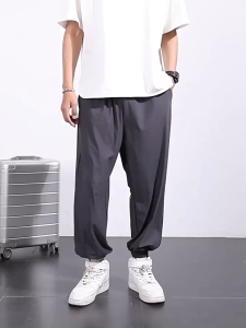 2XL-8XL กางเกงวอร์ม ผู้ชาย กางเกงคนอ้วน ทำจากผ้าไหมเย็น ระบายอากาศ กางเกงไซส์ใหญ่ คล่องแคล่วและสบายสบาย