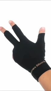 Spandex snooker cue gloves billiards left hand open three-finger gloves accessories table cue Lycra anti-slip high elastic open finger amateur training