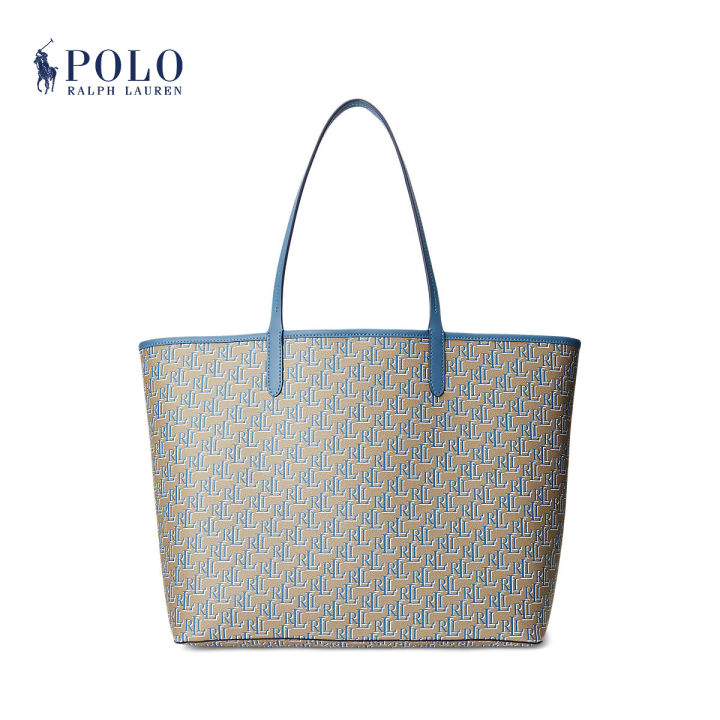 Lauren by Ralph Lauren Womens Coated Canvas Medium Collins Tote
