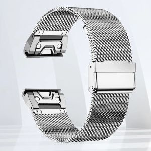 For Garmin Watch Fenix 8 E 6 6x 7 7x Pro 5 5x Plus 5s 6s 20/22/26mm Stainless Steel Band Minimalist Wristband Bracelet