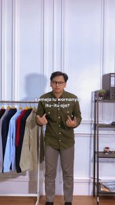 DGM Workshirt Kemeja Kerja Polos Pria Panjang Double Pocket Canvas Soft Blue 1499