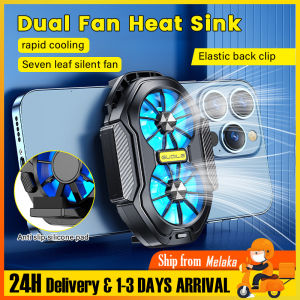 Dual Fan Phone Cooling Radiator Universal Cooler Cooling Fan Rechargeable Long Lasting Stronger cooling FS01 Air cooling Mobile Phone Cooler Radiator For I--Phone/Samsung/Xiaomi 手机散热器