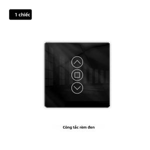 Công Tắc Rèm Thông Minh WiFi Màn Hình Cảm Ứng Kính Cong 2.5D Hoạt Động Với Alexa Google Home Điều Khiển Từ Xa Qua Ứng Dụng Dành Cho Rèm Cuốn Cửa Chớp.