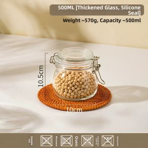 youqin | Seal Moisture-Proof Food Storage Glass Jar for Pickles Garlic Wine
