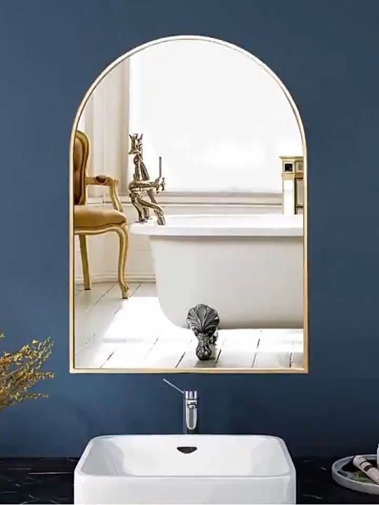 [SG Seller] READY STOCK Nordic bathroom mirror bathroom mirror hanging