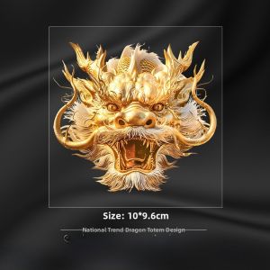 2024 Dragon Year Totem Creative Car Stickers Waterproof Decoration for Electric Vehicles Anti-Scratch 3D Stereo Customizable