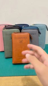 Forever Young CY2019 Dompet Travel Panjang Resleting Muat Paspor & HP Besar Ada Tali Bahan PU