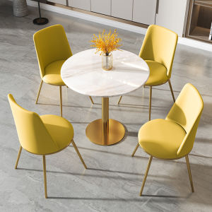 Nordic Style Simple Reception Table And Chair Combination Office Casual Small round Table Square Table for Guest Meetings
