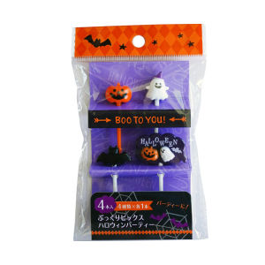 Halloween Ghost Pumpkin Food Grade Fruit Decor Forks for Kids Lunch