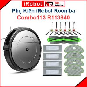 Phụ kiện Robot Hút Bụi iRobot Roomba Combo113 R113840. Chổi lăn bộ lọc hepa chổi cạnh khăn lau robot Roomba///