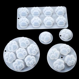 Animal Cartoon Dog Footprint Cat Paw Silicone Cake Mold Mousse Chocolate Mould Pudding Jelly kitchen Handmade Baking Tools