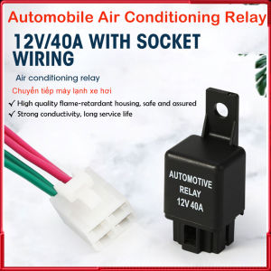 [with plug] Car Air Conditioning Relay 12v Replacement Heavy Duty Switch Fan Relay Fan Relay 12v[High Current Resistance 40A]