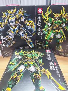 Leyi Building Blocks National Trend Mecha Romance of the Three Kingdoms Guan Yu Zhao Yun Model Battle Armor 61 Childrens Day Assembly Boys Toy