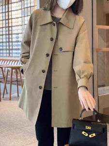 Elegant and Stylish British Style Mid-long Trench Coat
