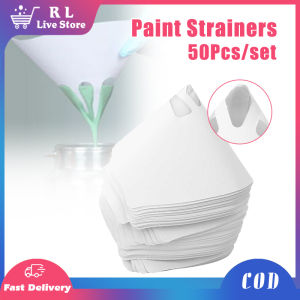 50PCS Disposable Paint Filter Paper 100 Mesh Paint Filter Mesh Strainer Conical Nylon Micron Paper For Automotive Spray Guns