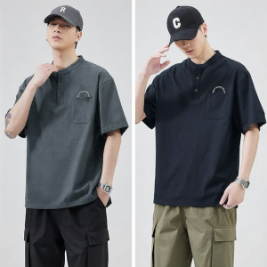 ROMON | Men Summer Slim Fit Polo Shirt Casual Ice Silk