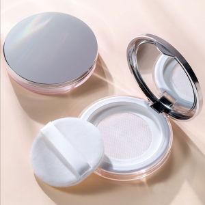 Dorisna Empty Loose Powder Box with Makeup Puff Portable Setting Powder Case With Mirror Travel Makeup Cosmetics Container