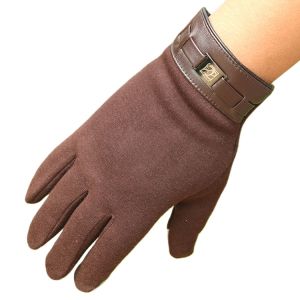 Autumn Winter Thickened Windproof Cashmere Touch Screen Gloves Men Outdoor Riding Cycling Driving Warm Thermal Non Shedding