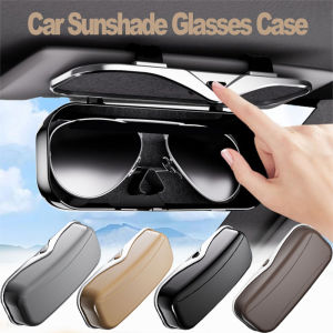 Multifunction Car Glasses Box Portable Car Sunglasses Holder Car Driving Glasses Holder Eyeglass Case Sun Visor Glasses Storage