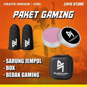 PAKET GAMING 3ITEM SARUNG JEMPOL BEDAK GAMING DAN BOX PENYIMPANAN. COCOK UNTUK Bermain GAME SUPER RESPONSIF TIDAK MUDAH BERKERINGAT