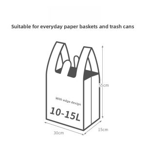 Thickened Large Capacity Kitchen Plastic Garbage Bags Vest Type Home Use Handheld Medium And Extra Large Size Household Waste Bags