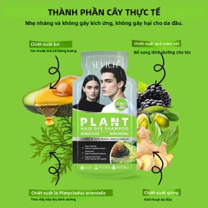Dầu Gội Nhuộm Tóc Thảo Dược Tự Nhiên Nguyên Chất 5 Trong 1 Dạng Bọt Chiết Xuất Từ Thực Vật Dành Cho Tóc Bạc Không Gây Kích Ứng Dành Cho Cả Nam Và Nữ