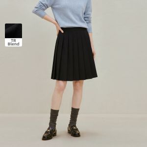 INMAN | Pleated A-Line Skirt