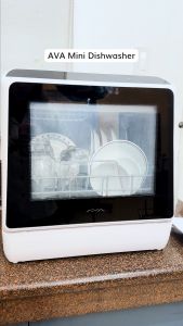 AVA Mini Dishwasher w/ Extra Drying Automatic Countertop w/ FREE Powder Detergent Small Sterilizer Home Tabletop Dishwasher Machine