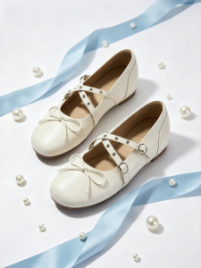 Josiny | French Sweet Mary Jane Ballet Flats with Bow