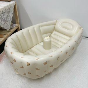 INS Korean Style Foldable Baby Inflatable Bathtub Baby Sitting and Lying For Home Newborn Swimming Pool Bathtub Bathtub
