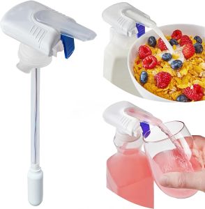 Magic Bottle Tap Automatic Milk Dispenser with Straw Suction Pump Hands-Free Beverage Juice Spill-Proof for Kitchen