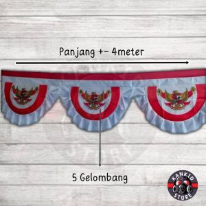 Bendera Background garuda merah Putih (Jadul) - PErlengkapan Hari Kemerdekaan