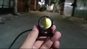 Lampu Tembak LED D2 Mini Laser Lampu Tembak Sorot D2 Laser Gun Jauh Dekat 2 Warna Kuning Putih