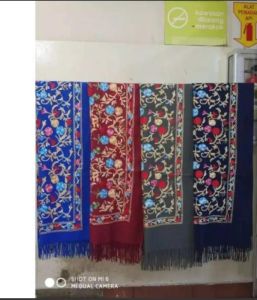 Pashmina bordir bunga jalar woll chasmere || syal bordir || selendang || shawl wanita || fashion