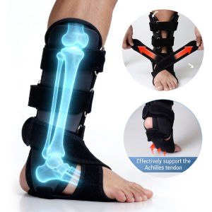 1Pcs Drop Foot Brace Adjustable Ankle Support Brace Lace Up Ankle Splint Stabilizer for Men and Women Walking Foot Drop Heel