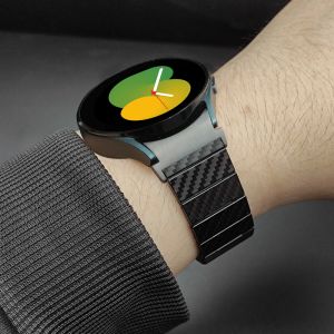 dây đeo cho Samsung Galaxy Watch 6 6 Classic 43mm 47mm 40mm 44mm Không có khoảng cách Dây đeo bằng sợi carbon Liên kết Vòng đeo tay Nhẹ cho Samsung Galaxy Watch 5 5 Pro 45mm
