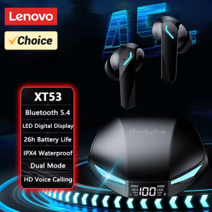 Lenovo | Lenovo XT53 Wireless Bluetooth 5.4 Earphones LED Digital Display Waterproof Earbuds Noise Cancelling Gaming Headset GM2 Pro Max