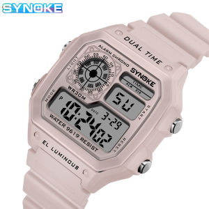 Synoke | SYNOKE Digital Watches Women Sports Luminous Multifunction Waterproof Chrono Wristwatch Outdoor Girls Fashion Student Watch New