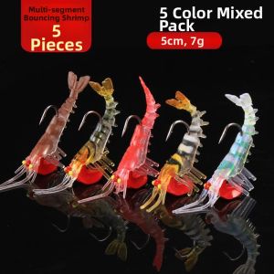Multiple Segments Bioluminescent Bionic Soft Shrimp Lure