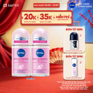 Bộ 2 Lăn Ngăn Mùi NIVEA Pearl & Beauty Chiết Xuất Ngọc Trai (50 ml) - 98500