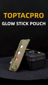 TOPTACPRO Tactical Glow Sticks Pouch Fluorescence Light Bag Laser Cut Outdoors Sports Bag Tactical Glow Sticks Pouch 8523
