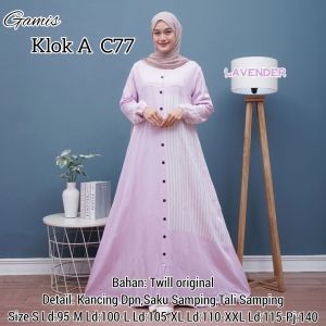 Gamis klok A/ Batik cap Pakaian wanita Bahan ori