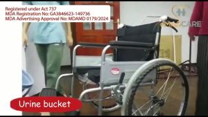Emascare Hospital Grade Big Wheel Wheelchair with Tray and Cushion 17kg GA3846623-149736 - MDA Approved