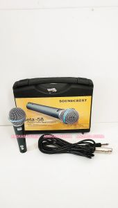 MIC SOUNDCREST BETA 58 TANPA SWITCH ORIGINAL / MICROPHONE KABEL SOUNDCREST BETA58 TANPA SAKLAR ON -OFF