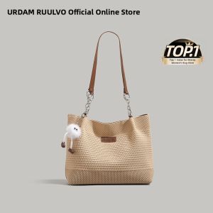 URCDN RDALVO | Elegant Large Capacity Woven Tote Bag For Work Commute