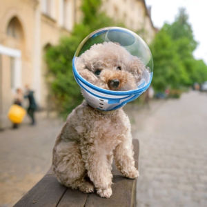 Adjustable Dog Head Cover Elizabeth Circle Full Wrap Deepened Anti-Lick Space Dog Walking Prevent Mischievous Eating Bichon Teddy