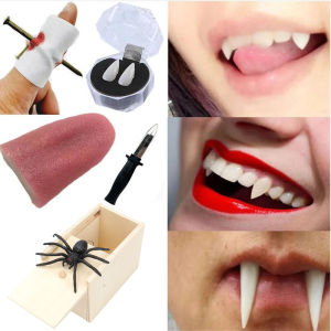 Trick simulation novel magic toy fake tongue plastic telescopic knife performance prop spoof makeup ball prop